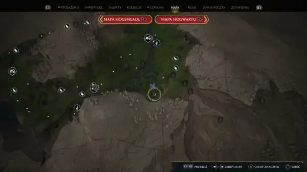 Mapa Hogwartu w grze Hogwarts Legacy. Szukasz miejsca, gdzie można zdobyć smarki trolla?
