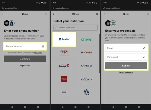 Gdzie można płacić PayPalem? Wybierz PayPal jako instytucję, by połączyć konto.