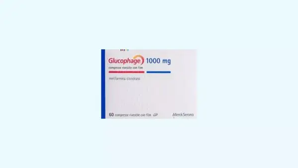Opakowanie leku Glucophage XR 1000 mg, zawierające 60 tabletek powlekanych z metforminą.
