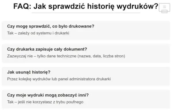 FAQ: Jak sprawdzić historię wydruków? Dowiedz się, czy można sprawdzić, co było drukowane, czy drukarka zapisuje cały dokument i jak usunąć historię.