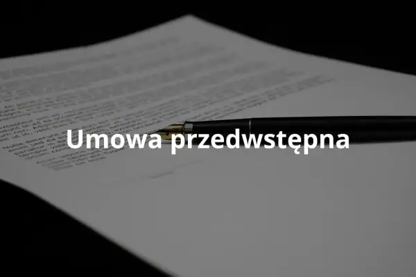 Umowa przedsprzedaży mieszkania, podpisana piórem. Dokument zawiera tekst w języku łacińskim.