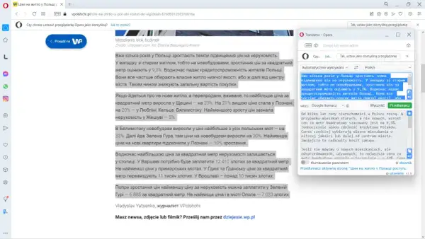 Tłumacz w Operze: Jak włączyć, używać i naprawić błędy?