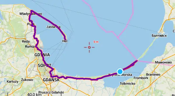 Trasa rowerowa z Świnoujścia na Hel, przez Trójmiasto i Mierzeję Wiślaną.