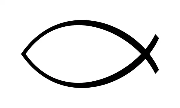 Symbol ryby, znak wczesnych chrześcijan, symbol wiary w Chrystusa.