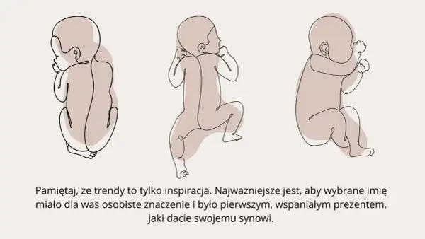 Trzy rysunki niemowląt. Inspiracja dla imion dla chłopców, które mają osobiste znaczenie.