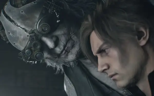 Leon S. Kennedy w konfrontacji z przerażającym przeciwnikiem w Resident Evil Re:Verse na PS4.