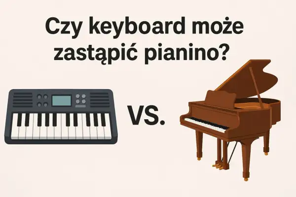 Keyboard vs. pianino. Czy keyboard może zastąpić pianino? Dwa instrumenty klawiszowe obok siebie.