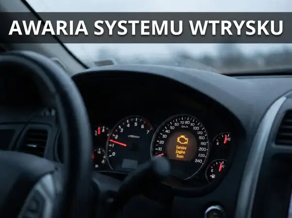 Awaria systemu wtrysku. Na desce rozdzielczej świeci się kontrolka "Service Engine Soon", sygnalizując problem.