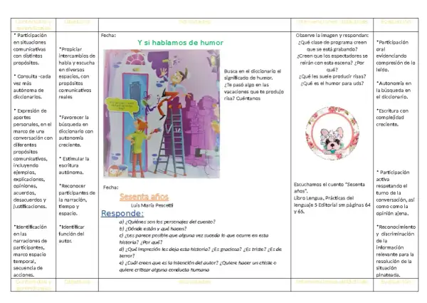 Ilustración de niños pintando un mural, con texto sobre **prefijos y sufijos primaria**.