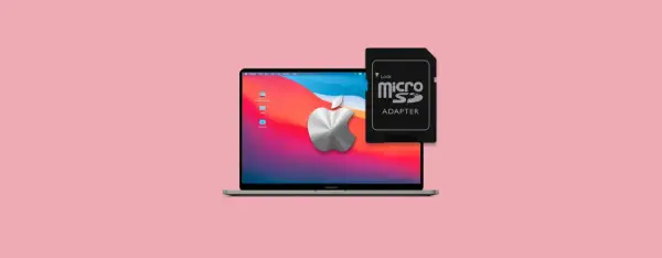 MacBook z kartą Micro SD Adapter. Dowiedz się, jak odzyskać zdjęcia z karty pamięci w telefonie.
