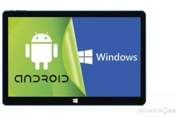 Tablet z Androidem i nakładką Windows. Emulator Windows na Androida pozwala na korzystanie z obu systemów.