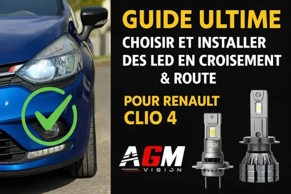 Guide pour le fonctionnement ampoule LED sur Clio 4. Installation de phares LED pour feux de croisement et route.