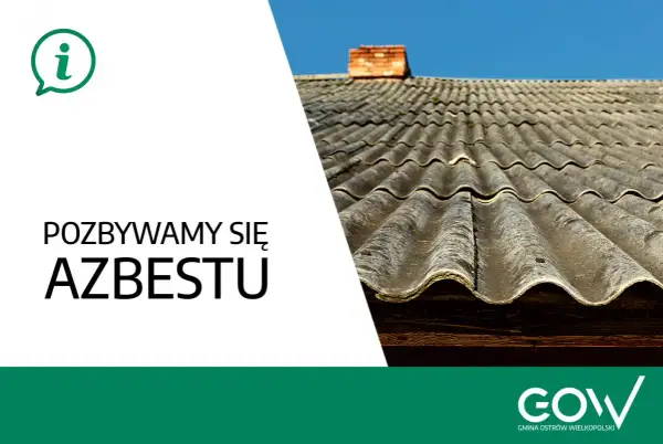 Stary dach z eternitu, symbolizujący jednorazowy kontakt z azbestem. Informacja o pozbywaniu się szkodliwego materiału.