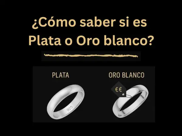 Anillos de plata y oro blanco. Aprende cómo saber si es oro blanco o acero, comparando sus apariencias y marcas.