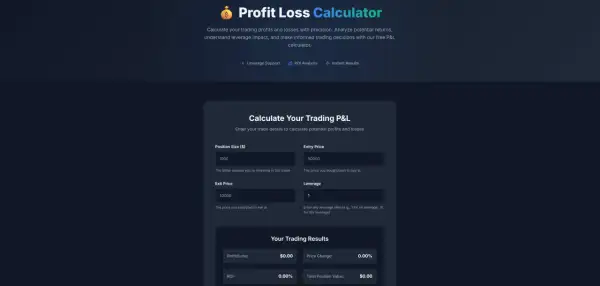 Calcula tu P&L de trading. Introduce el tamaño de la posición, precio de entrada/salida y apalancamiento para calcular stage 1.