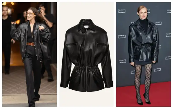 Bella Hadid i Diane Kruger w tej samej skórzanej kurtce. Kto był jej właścicielem?