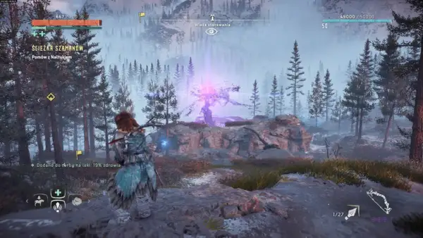Aloy stoi w zimowym lesie, zbliżając się do tajemniczej wieży sterowania. Ile godzin zajmie jej odkrycie jej sekretów w Horizon Zero Dawn?