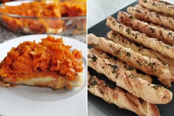 Ryba w warzywach i paluszki z ziołami – idealne menu na sylwestra w domu.