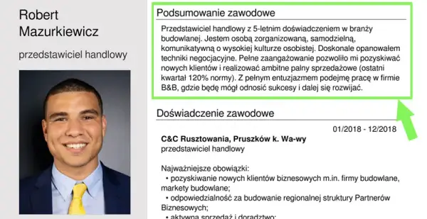 Jak napisać podsumowanie zawodowe w CV? Skuteczne przykłady