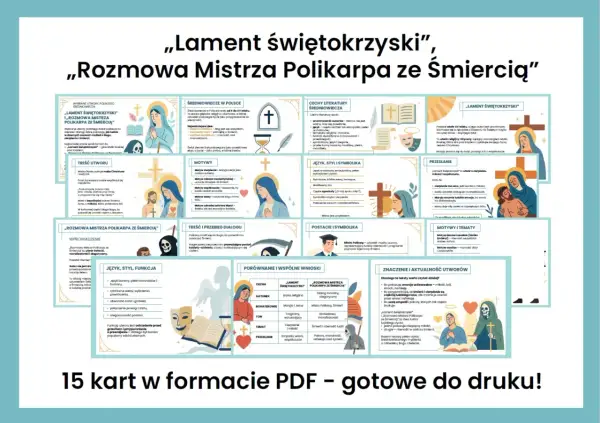 Lament świętokrzyski i Rozmowa Mistrza Polikarpa ze Śmiercią – motywy, styl i przesłanie średniowiecznych utworów.