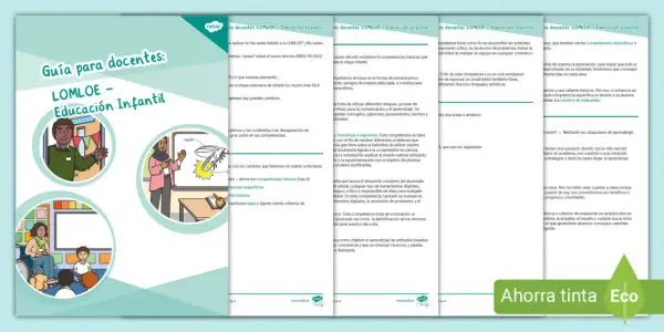 Ilustraciones de situaciones de aprendizaje en infantil, con docentes y alumnos interactuando.