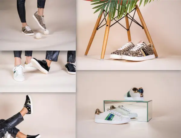 Sneakers Serafini con stampe animalier, glitter e dettagli in velluto. Stile audace per ogni occasione.
