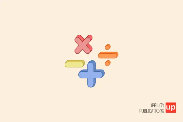 Símbolos matemáticos coloridos: suma, resta, multiplicación y división. ¡Perfecto para aprender sumas fáciles!