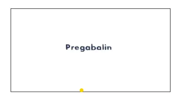 Napis "Pregabalin" na białym tle. Może to być nazwa leku, np. Pregabalin Sandoz, który pomaga w leczeniu bólu neuropatycznego.