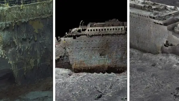 Vraket av Titanic visar dess titan storlek, en skrämmande påminnelse om dess öde. Rostiga skrov och förfallna däck vilar på havsbotten.