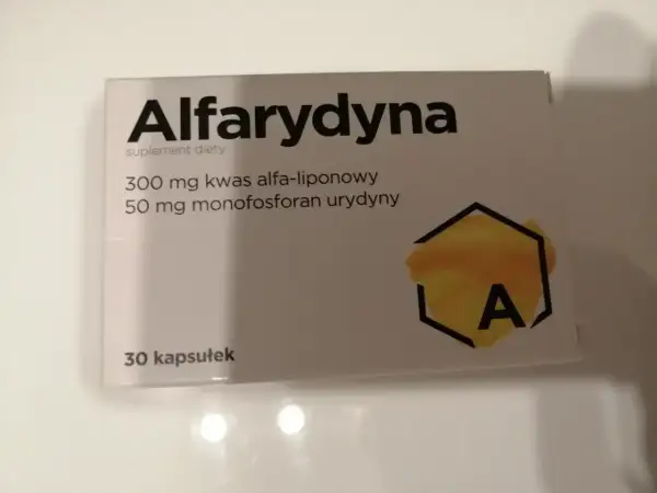 Alfarydyna na co pomaga? Suplement diety z kwasem alfa-liponowym i monofosforanem urydyny. Opakowanie zawiera 30 kapsułek.