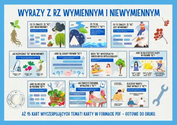 Wyrazy z "rz" niewymiennym, jak "rzeka" czy "burza", nie zmieniają się na "r". Nauka ortografii to klucz do sukcesu!