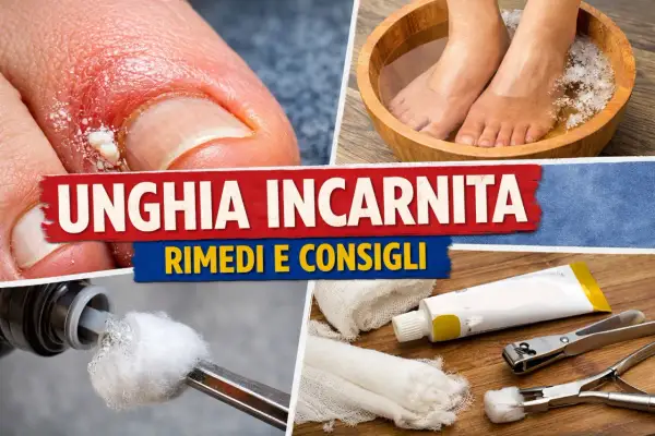 Unghia incarnita: rimedi della nonna e consigli pratici. Pediluvio, medicazioni e strumenti per alleviare il dolore.