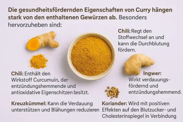 Curry-Gewürze wie Kurkuma, Ingwer und Chili sind gesund. Woher kommt Curry? Aus diesen aromatischen Zutaten!