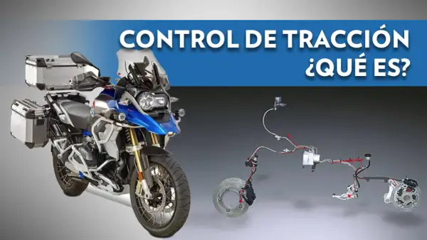 Detalle de una moto y su sistema de control de tracción.
