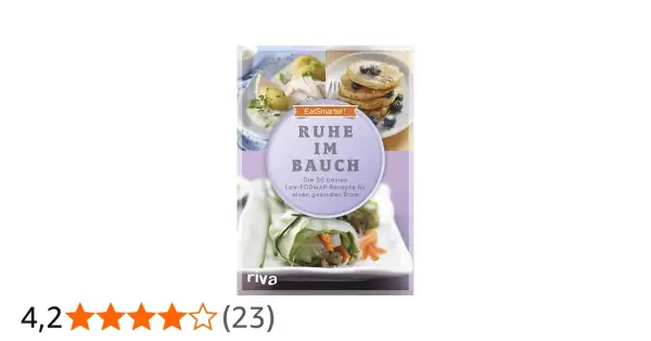 Buchcover "Ruhe im Bauch" mit leckeren Low-FODMAP-Rezepten für einen gesunden Darm.