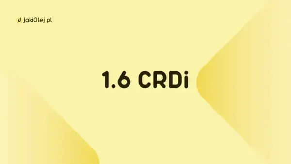 Logo JakiOleJ.pl i napis "1.6 CRDi" na żółtym tle.