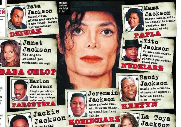 Janet Jackson i jej rodzeństwo: Tata, Mama, Tito, Marlon, Randy, Jackie, Jermaine i La Toya Jackson.