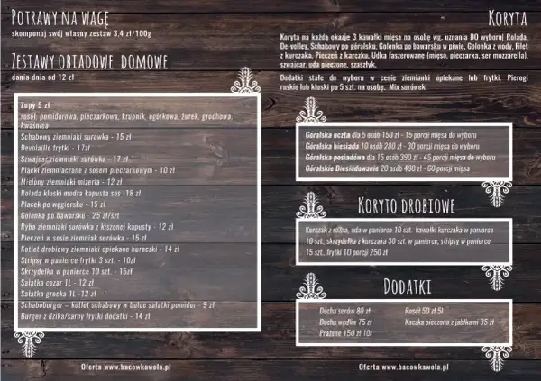 Restauracja bacówka: Menu, ceny i smaki prawdziwej góralskiej kuchni