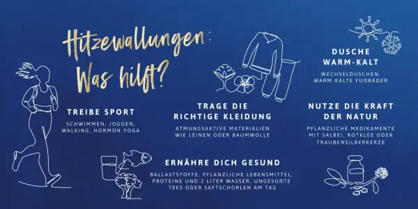 Tipps gegen hitzewallungen ohne wechseljahre: Sport, richtige Kleidung, Wechselduschen, gesunde Ernährung & Naturheilkunde.
