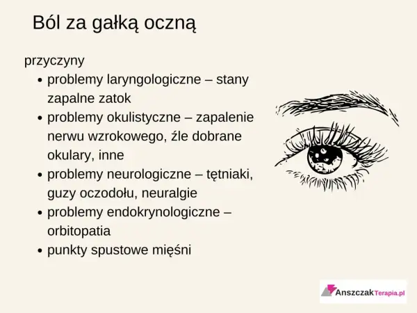 Ból oczu i głowy może mieć różne przyczyny: problemy z zatokami, wzrokiem, neurologiczne, endokrynologiczne i punkty spustowe mięśni.