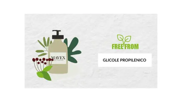 Mavex: la nostra formula è senza glicole propilenico, perché fa male alla pelle.