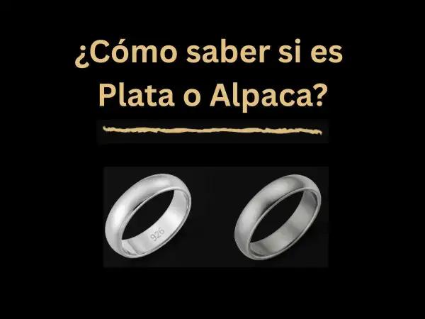 Dos anillos, uno con "925" grabado, para diferenciar plata de alpaca y evitar alergia a la plata.