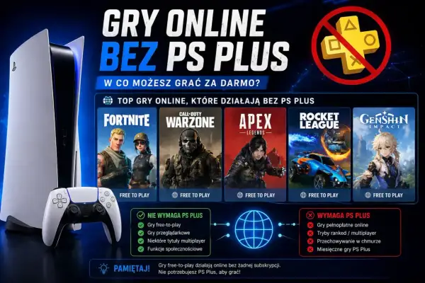 Gry online na PS4 bez PS Plus: Fortnite, Warzone, Apex, Rocket League, Genshin Impact. Graj za darmo!