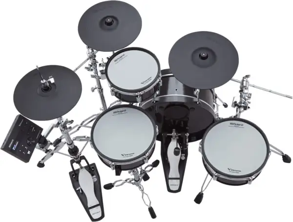 Elektroniczny zestaw perkusyjny Roland V-Drums, gotowy do akcji. Idealny dla każdego, kto chce poczuć się jak dj drum.