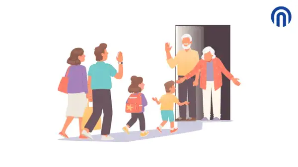 Une famille arrive chez ses grands-parents. Le droit des grands-parents, combien de jours de visite ?