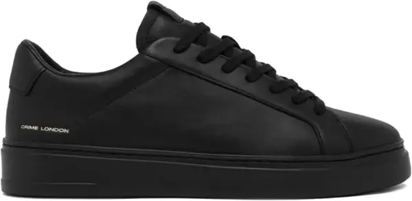 Scarpa da uomo Crime London nera in pelle, un classico intramontabile per un look urbano.