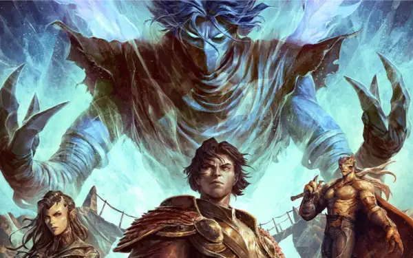 Postacie z gry Legacy of Kain: Kain, Raziel i Sarafan w epickiej konfrontacji.