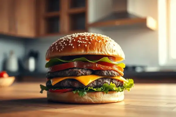 Ile kcal ma hamburger? Odkryj sekrety lżejszych wersji!