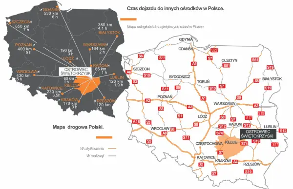 Ostrowiec Świętokrzyski: Dojazd autem, busem, pociągiem wybierz trasę!