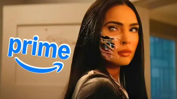 Megan Fox in "Till Death" auf Prime, mit erschreckenden Verletzungen im Gesicht.